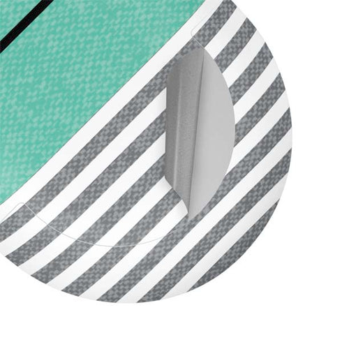 Teal and Grey Stripes Google Pixel Buds Skin